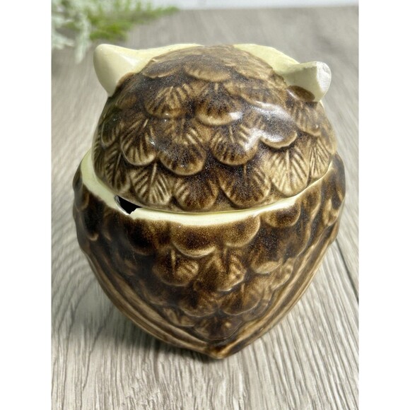 6 Piece Vintage Enesco Owl Ceramic Kitchen Set S&P Shakers + More Japan READ - Picture 14 of 16